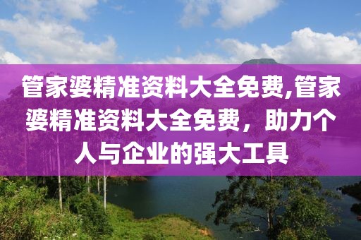 管家婆精准资料大全免费,管家婆精准资料大全免费，助力个人与企业的强大工具