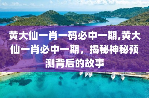 黄大仙一肖一码必中一期,黄大仙一肖必中一期，揭秘神秘预测背后的故事