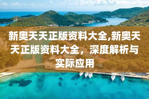 新奥天天正版资料大全,新奥天天正版资料大全，深度解析与实际应用