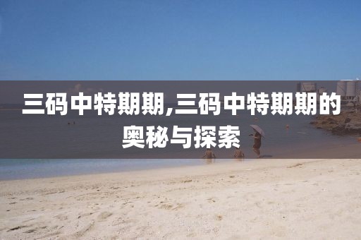 三码中特期期