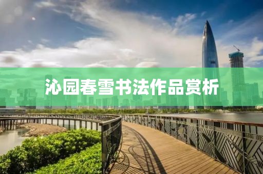 沁园春雪书法作品赏析