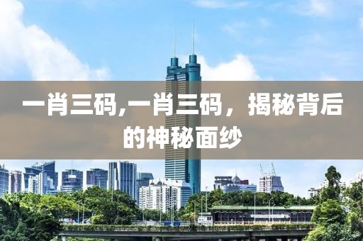 一肖三码,一肖三码，揭秘背后的神秘面纱