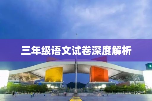 三年级语文试卷深度解析