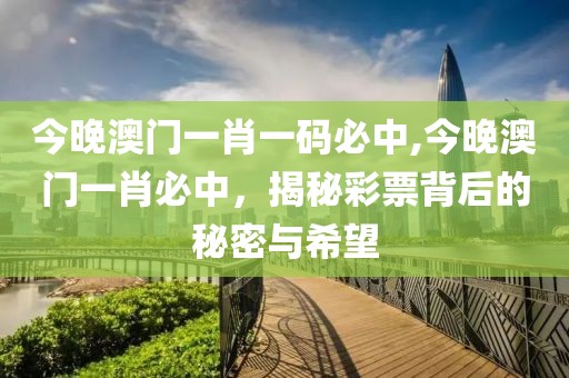 今晚澳门一肖一码必中,今晚澳门一肖必中，揭秘彩票背后的秘密与希望
