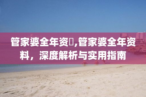管家婆全年资枓,管家婆全年资料，深度解析与实用指南
