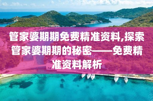 管家婆期期免费精准资料,探索管家婆期期的秘密——免费精准资料解析