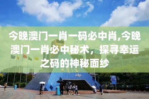 今晚澳门一肖一码必中肖,今晚澳门一肖必中秘术，探寻幸运之码的神秘面纱