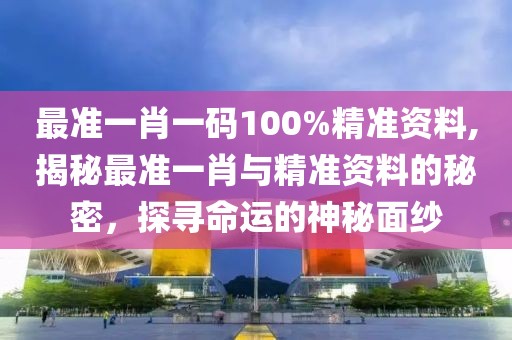 最准一肖一码100%精准资料,揭秘最准一肖与精准资料的秘密，探寻命运的神秘面纱