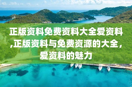 正版资料免费资料大全爱资料,正版资料与免费资源的大全，爱资料的魅力