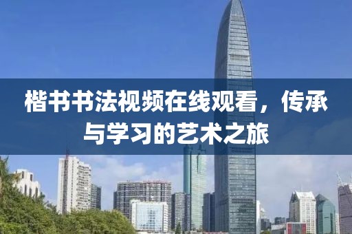 楷书书法视频在线观看，传承与学习的艺术之旅