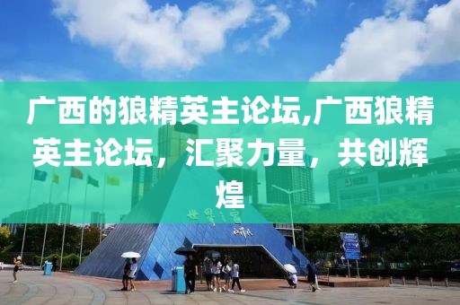 广西的狼精英主论坛,广西狼精英主论坛，汇聚力量，共创辉煌