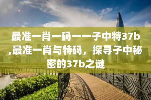 最准一肖一码一一子中特37b,最准一肖与特码，探寻子中秘密的37b之谜