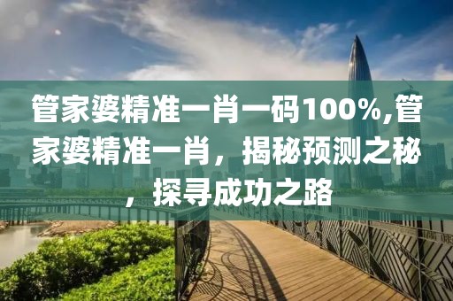 管家婆精准一肖一码100%,管家婆精准一肖，揭秘预测之秘，探寻成功之路