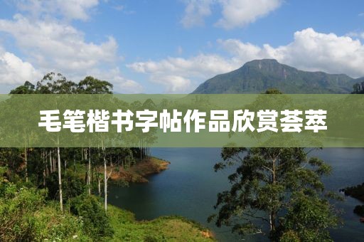 毛笔楷书字帖作品欣赏荟萃