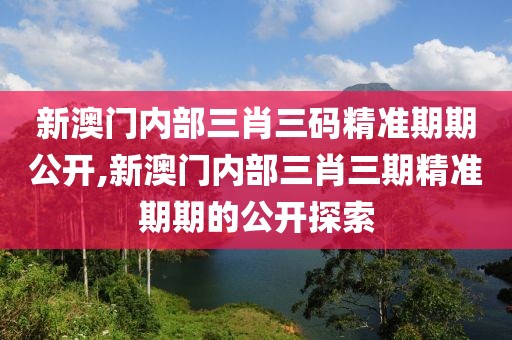 新澳门内部三肖三码精准期期公开,新澳门内部三肖三期精准期期的公开探索