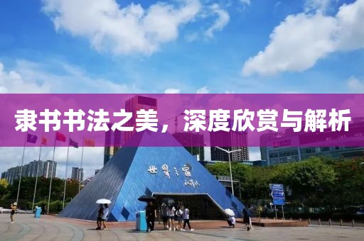 隶书书法之美，深度欣赏与解析