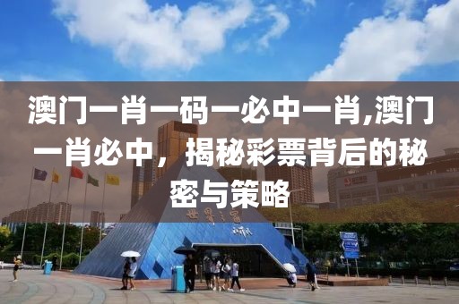 澳门一肖一码一必中一肖,澳门一肖必中，揭秘彩票背后的秘密与策略