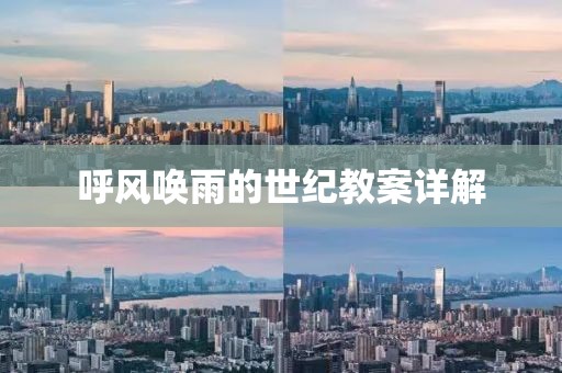 呼风唤雨的世纪教案详解