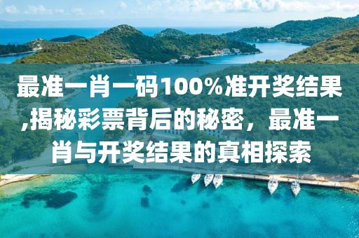 最准一肖一码100%准开奖结果,揭秘彩票背后的秘密，最准一肖与开奖结果的真相探索
