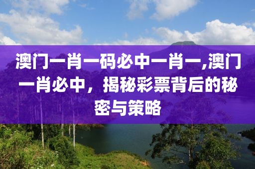 澳门一肖一码必中一肖一,澳门一肖必中，揭秘彩票背后的秘密与策略