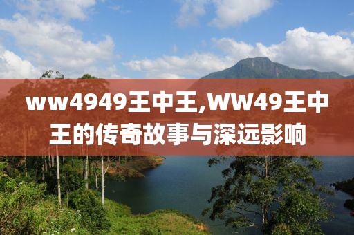 ww4949王中王,WW49王中王的传奇故事与深远影响