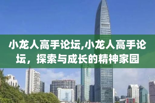小龙人高手论坛,小龙人高手论坛，探索与成长的精神家园