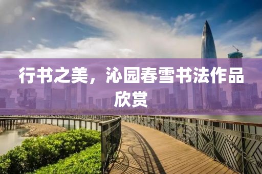 行书之美，沁园春雪书法作品欣赏