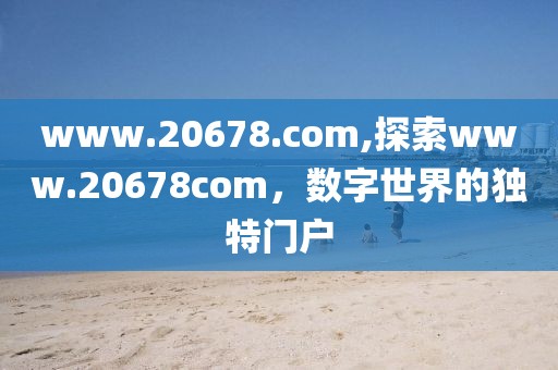 www.20678.com,探索www.20678com，数字世界的独特门户