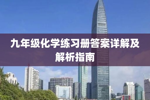 九年级化学练习册答案详解及解析指南