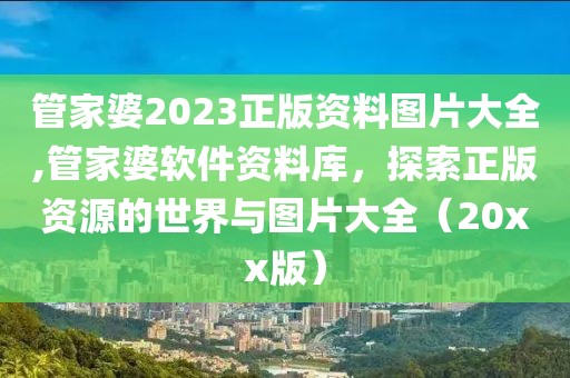 管家婆2023正版资料图片大全,管家婆软件资料库，探索正版资源的世界与图片大全（20xx版）