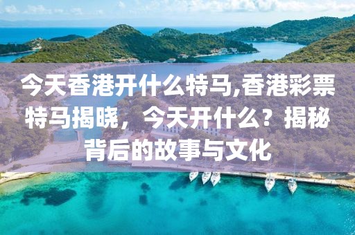 今天香港开什么特马,香港彩票特马揭晓，今天开什么？揭秘背后的故事与文化