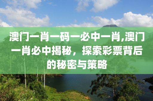 澳门一肖一码一必中一肖,澳门一肖必中揭秘，探索彩票背后的秘密与策略