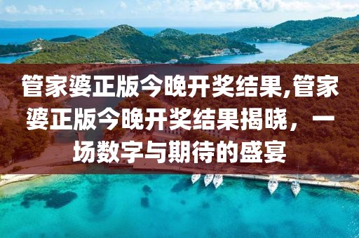 管家婆正版今晚开奖结果,管家婆正版今晚开奖结果揭晓，一场数字与期待的盛宴