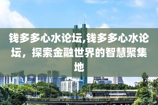 钱多多心水论坛,钱多多心水论坛，探索金融世界的智慧聚集地