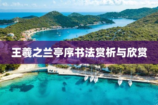 王羲之兰亭序书法赏析与欣赏