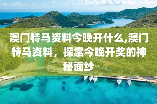 澳门特马资料今晚开什么,澳门特马资料，探索今晚开奖的神秘面纱