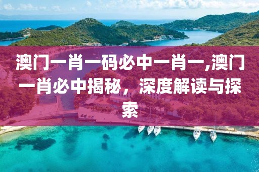 澳门一肖一码必中一肖一,澳门一肖必中揭秘，深度解读与探索