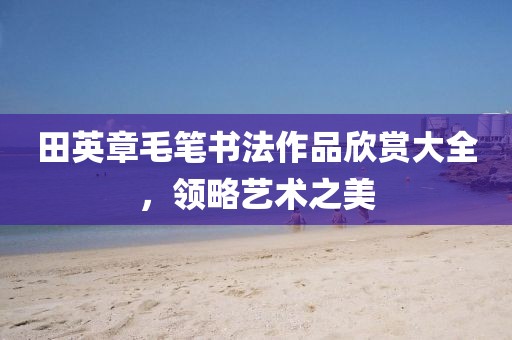 田英章毛笔书法作品欣赏大全，领略艺术之美