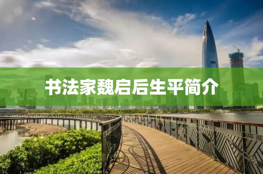 书法家魏启后生平简介