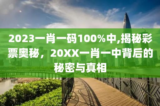 2023一肖一码100%中,揭秘彩票奥秘，20XX一肖一中背后的秘密与真相