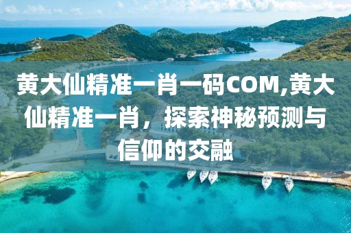 黄大仙精准一肖一码COM,黄大仙精准一肖，探索神秘预测与信仰的交融