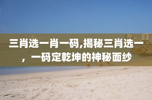 三肖选一肖一码,揭秘三肖选一，一码定乾坤的神秘面纱