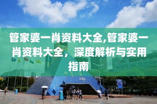 管家婆一肖资料大全,管家婆一肖资料大全，深度解析与实用指南