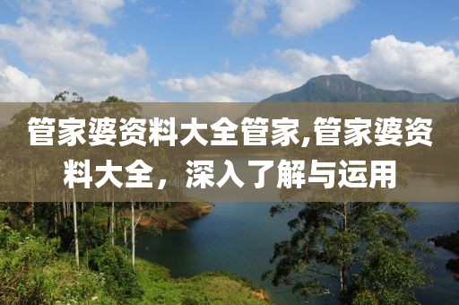管家婆资料大全管家,管家婆资料大全，深入了解与运用