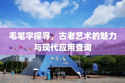 毛笔字探寻，古老艺术的魅力与现代应用查询