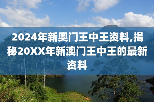 2024年新奥门王中王资料,揭秘20XX年新澳门王中王的最新资料