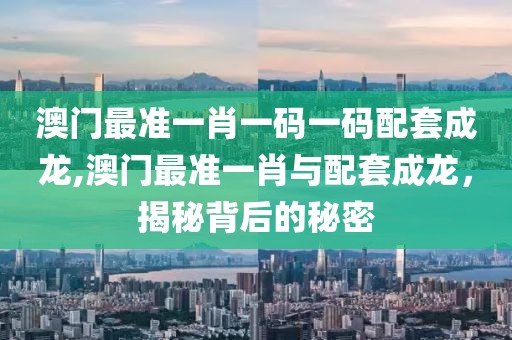 澳门最准一肖一码一码配套成龙,澳门最准一肖与配套成龙，揭秘背后的秘密