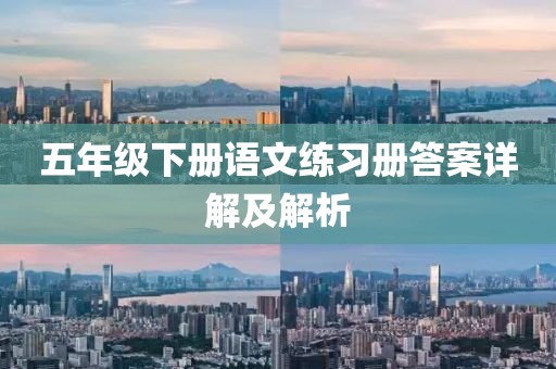 五年级下册语文练习册答案详解及解析