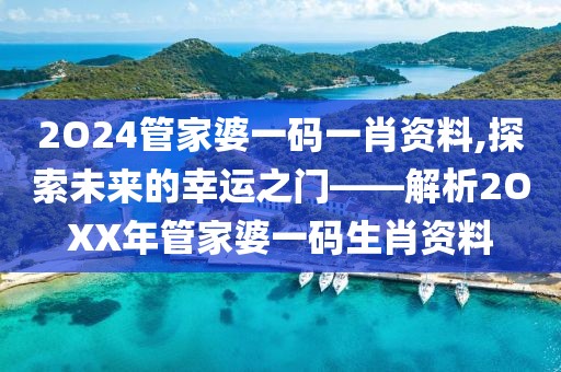 2O24管家婆一码一肖资料,探索未来的幸运之门——解析2OXX年管家婆一码生肖资料