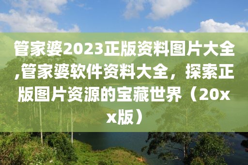 管家婆2023正版资料图片大全,管家婆软件资料大全，探索正版图片资源的宝藏世界（20xx版）